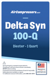 Thumbnail of Delta Syn 100 1 Quart Diester air compressor oil product label